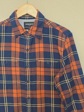 Bonobos Plaid Stretch Slim Fit Flannel Button Down S